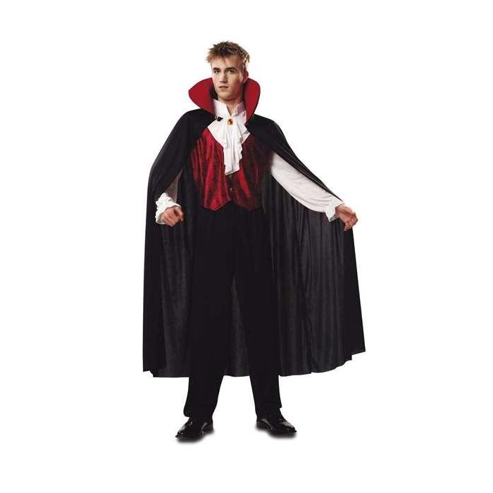 Disfraz vampiro gótico chaleco con camisa, pantalón y capa talla XXL 1 Disfraz vampiro gótico chaleco con camisa, pantalón y capa talla XXL 1