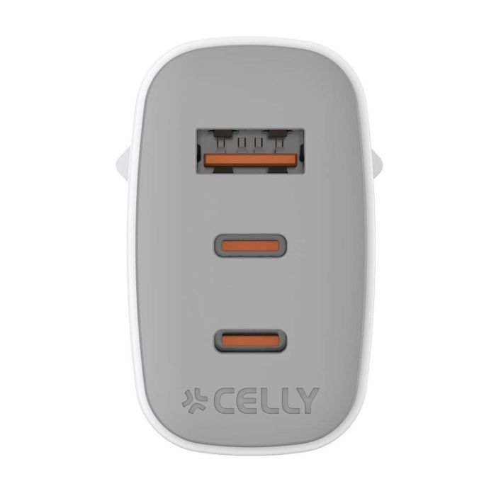 Cargador de Pared Celly UPTC1USB2USBC65 Blanco 6 Cargador de Pared Celly UPTC1USB2USBC65 Blanco 6