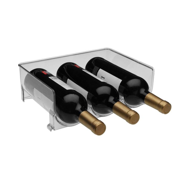 Botellero apilable Versa para 3 botellas, 20.5x10.1x29.2 cm (2 Unidades) 2 Botellero apilable Versa para 3 botellas, 20.5x10.1x29.2 cm (2 Unidades) 2