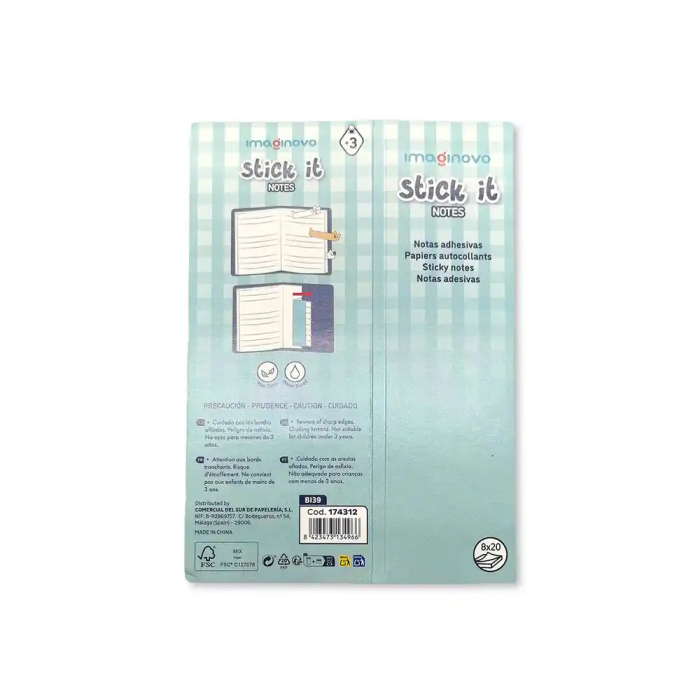 Imaginovo Bloc notas adhesivas marcapaginas perrito 160 notas 8x15x48 mm diseño fantasía 4