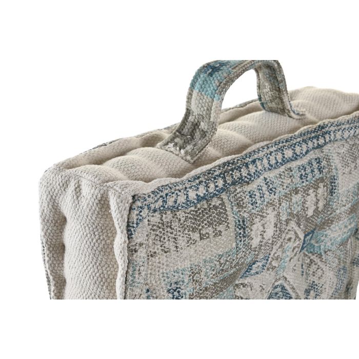 DKD Home Decor Cojin Suelo Arabe Azul Verde 40 x 10 x 40 cm (4 Unidades) 1