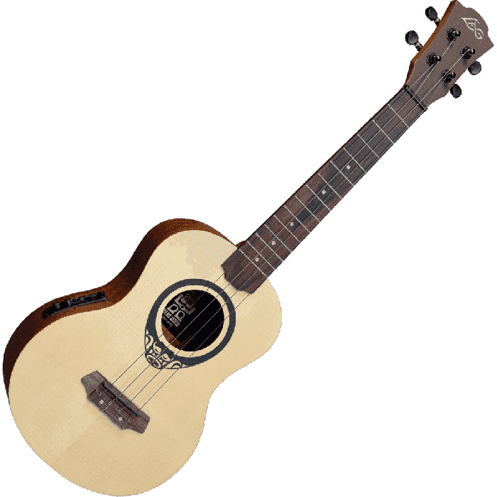 LAG Tiki Uku Tenor Electro Acustic Ukelele Tenor Abeto Macizo Natural Satinado Aquila 1