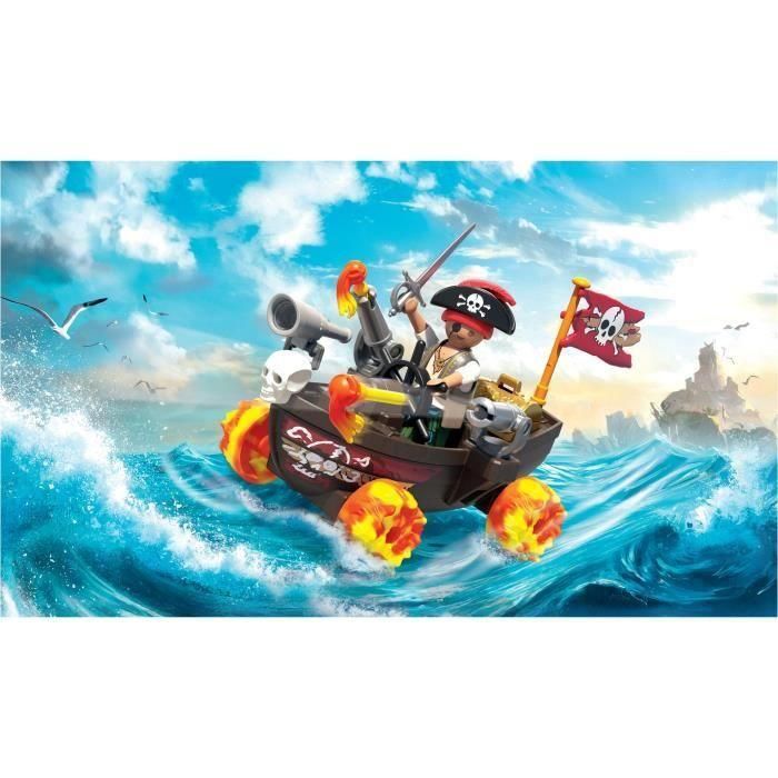 Playmobil Barco Pirata Racing: Juguete de Construcción Infantil para Niños a Partir de 3 Años, de Plástico Duradero 1