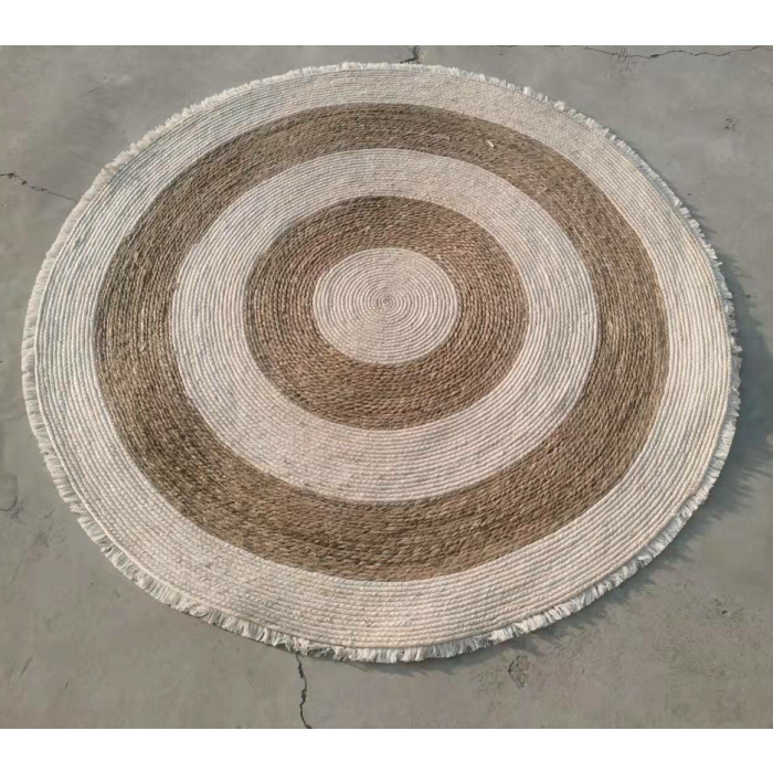 Alfombra DKD Home Decor Natural Beige Boho (150 x 150 x 1 cm)