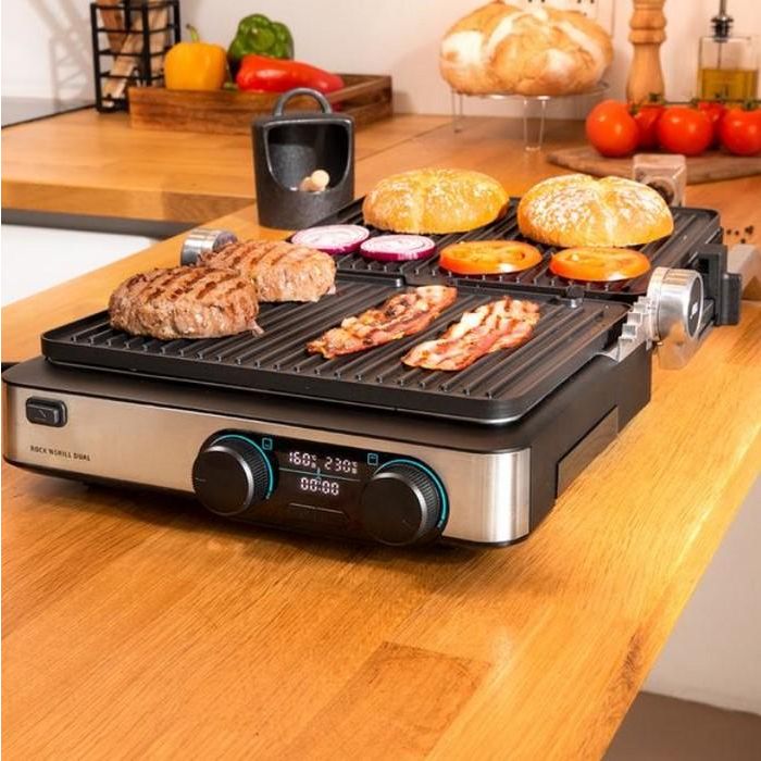 Cecotec 03099 Parrilla Eléctrica de Contacto Negro y Acero Inoxidable 2000 W 5