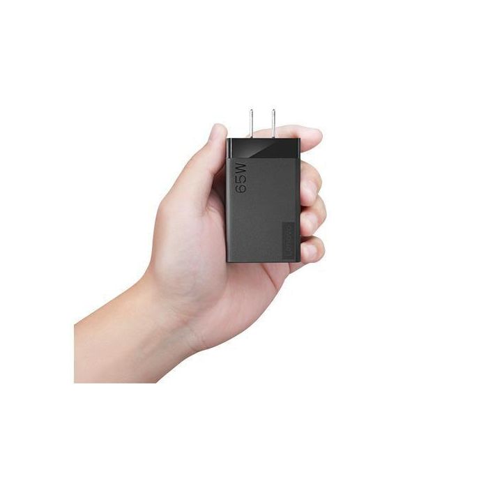 Lenovo Adaptador de Viaje 65W USB-C AC con 4 Enchufes Intercambiables (US, EU, AU, UK) 1.8m Negro para Dispositivos USB-C 3