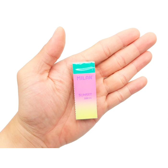 Milan Goma Nata 320 Sunset Colores Surtidos para Lápiz Suave No Abrasiva 1