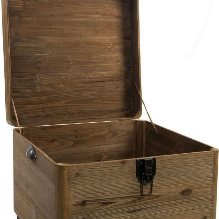 DKD Home Decor Mesita Auxiliar Estilo Loft Colección Soho con Baúl Madera Metal Natural 51x74x49 cm 2 DKD Home Decor Mesita Auxiliar Estilo Loft Colección Soho con Baúl Madera Metal Natural 51x74x49 cm 2