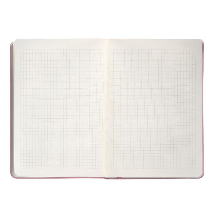 Cuaderno Con Gomilla Antartik Notes Tapa Dura A5 Hojas Cuadricula Rosa Pastel 100 Hojas 80 gr Fsc 7