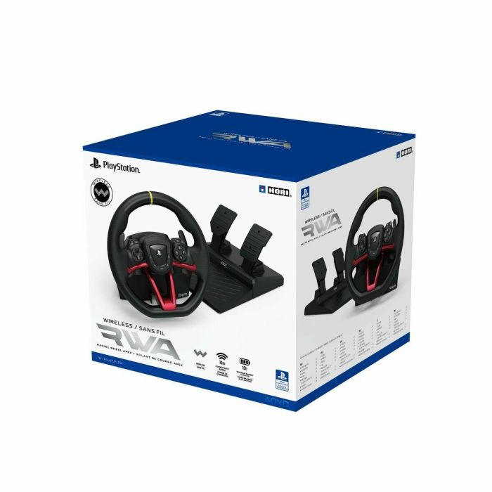 Hori Volante de Carreras HOR1732188381916 Inalámbrico Compatible PS5 PS4 PC Negro y Rojo