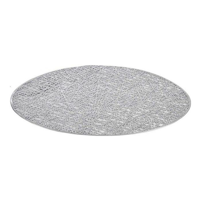 Salvamantel Plateado Plástico (Ø 38 cm) (12 Unidades) 1