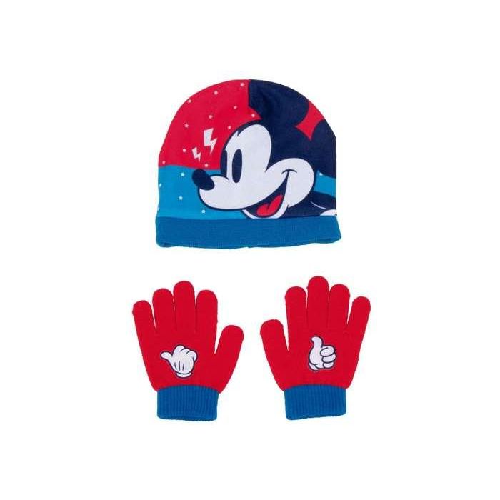 Gorro y Guantes Mickey Mouse Happy smiles Azul Rojo 1 Gorro y Guantes Mickey Mouse Happy smiles Azul Rojo 1