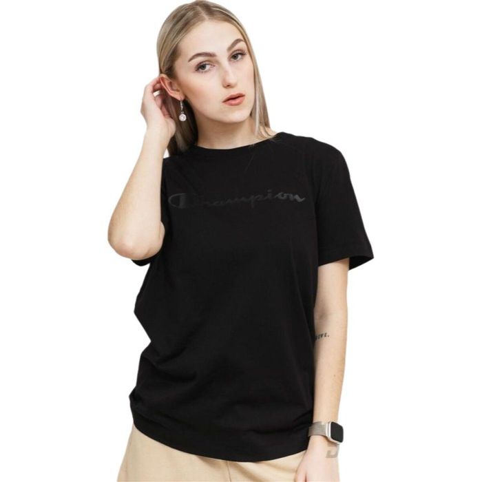 Camiseta de Manga Corta Mujer Champion Negro XS 1