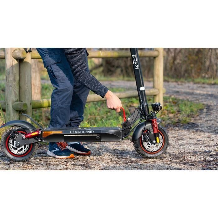 Ezway Patinete Eléctrico Todoterreno Plegable EBOOST INFINITY 800W 48V Autonomía 90km con Luz de Freno e Intermitentes 3