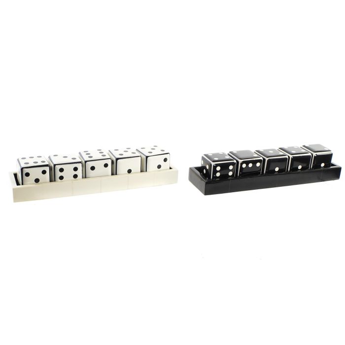 DKD Home Decor Juego de Mesa Moderno Dados de Hueso Negro Blanco 6 x 6 x 30 cm (2 Unidades) 0 DKD Home Decor Juego de Mesa Moderno Dados de Hueso Negro Blanco 6 x 6 x 30 cm (2 Unidades) 0