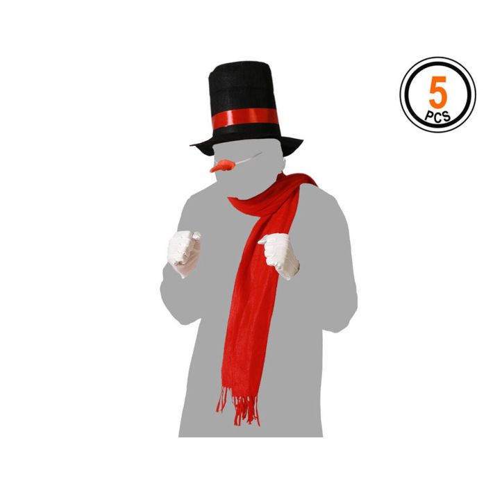 Disfraz para Adultos Muñeco de Nieve Blanco Talla única (4 Unidades) 4