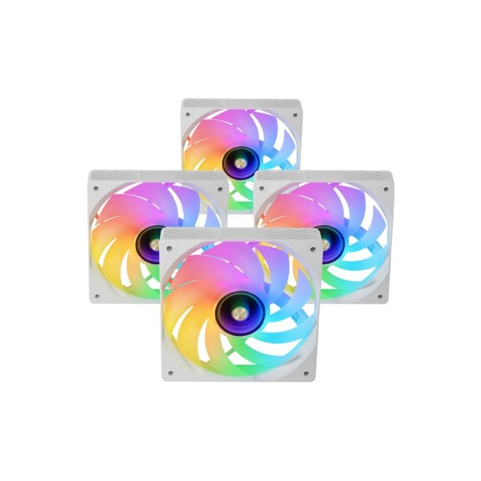 Pack 4 Ventiladores Mars Gaming MF-SI4KIT/ 12cm + HUB + Mando a Distancia/ ARGB/ Blancos 4 Pack 4 Ventiladores Mars Gaming MF-SI4KIT/ 12cm + HUB + Mando a Distancia/ ARGB/ Blancos 4
