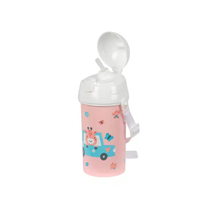 Botella de Agua Safta Jirafa Coral PVC 500 ml 1