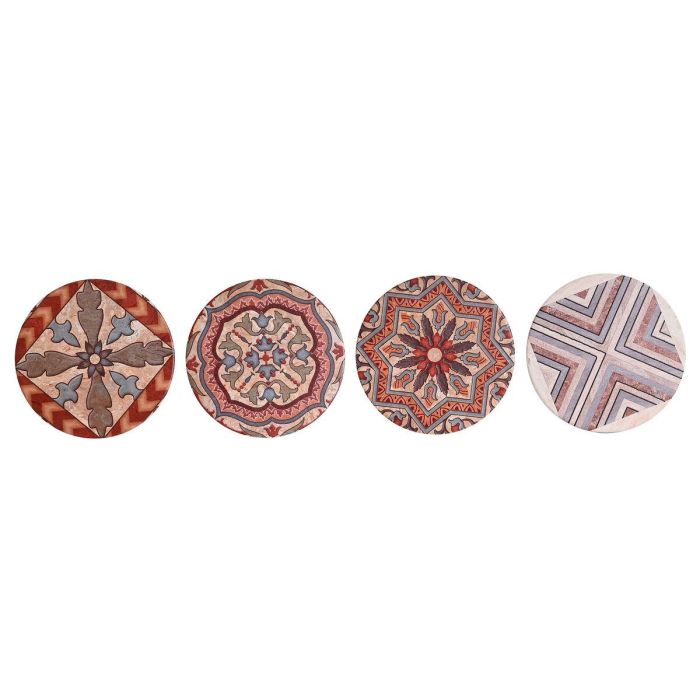 Posavasos Arabe DKD Home Decor Beige Marron 10.8 x 0.7 x 10.8 cm Set de 4 Posavasos Arabe DKD Home Decor Beige Marron 10.8 x 0.7 x 10.8 cm Set de 4