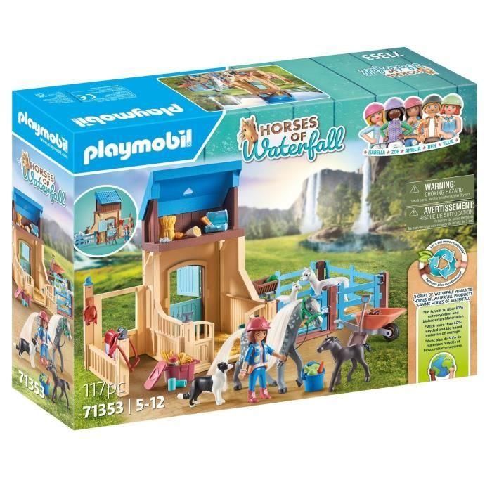 PLAYMOBIL 71353 Amelia & Whisper con caja para caballos - Caballos de cascada - A partir de 5 años