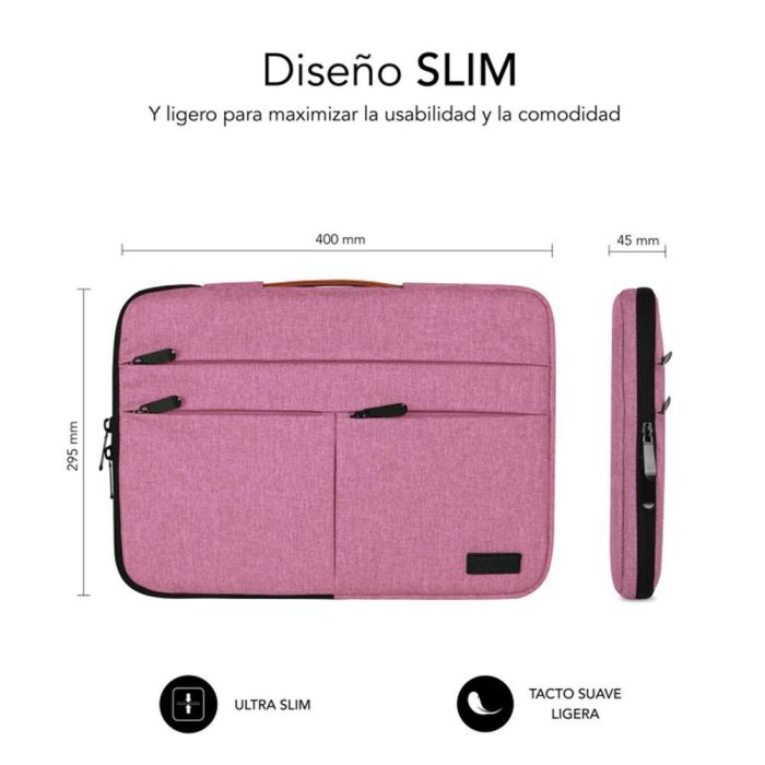 SUBBLIM Maletin Air Padding 360 Sleeve 15,6" Pink 2 SUBBLIM Maletin Air Padding 360 Sleeve 15,6" Pink 2