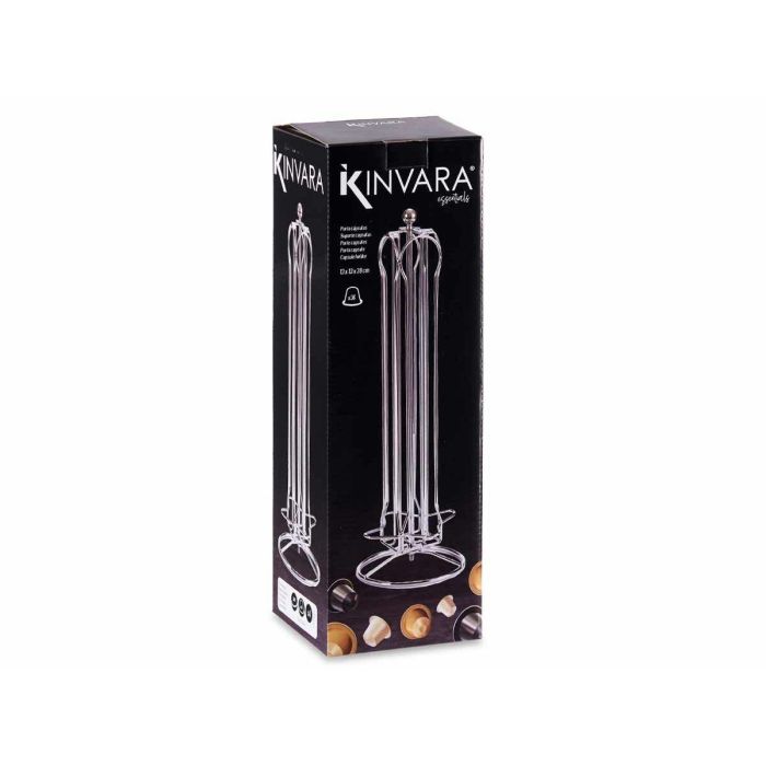 Soporte para 36 Cápsulas de Café Kinvara W6246A Nespresso Plateado Plata Metal 13 x 39 x 13 cm Giratorio 36 Piezas 2 Soporte para 36 Cápsulas de Café Kinvara W6246A Nespresso Plateado Plata Metal 13 x 39 x 13 cm Giratorio 36 Piezas 2