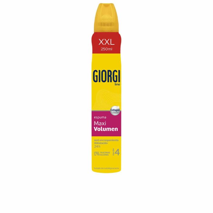 Giorgi Line Espuma Fijadora MAXI-VOLUMEN nº4, para Cabellos Finos con Volumen Duradero, Sin Alcohol y Siliconas, 250 ml Giorgi Line Espuma Fijadora MAXI-VOLUMEN nº4, para Cabellos Finos con Volumen Duradero, Sin Alcohol y Siliconas, 250 ml