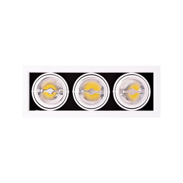 Foco Downlight Cardan LED 36W 3.600Lm 6000ºK CREE RA►90 40.000H [JW-CAR-LED-3x12W-CW] 2