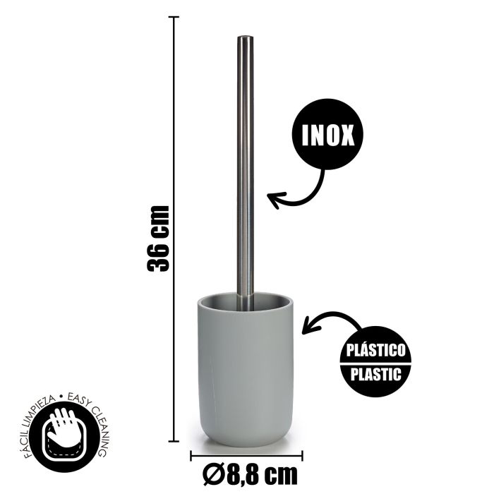 Berilo Set 4 Piezas Artículos de Baño Gris 16.5x17x29.5 cm (Set de 6) 3 Berilo Set 4 Piezas Artículos de Baño Gris 16.5x17x29.5 cm (Set de 6) 3