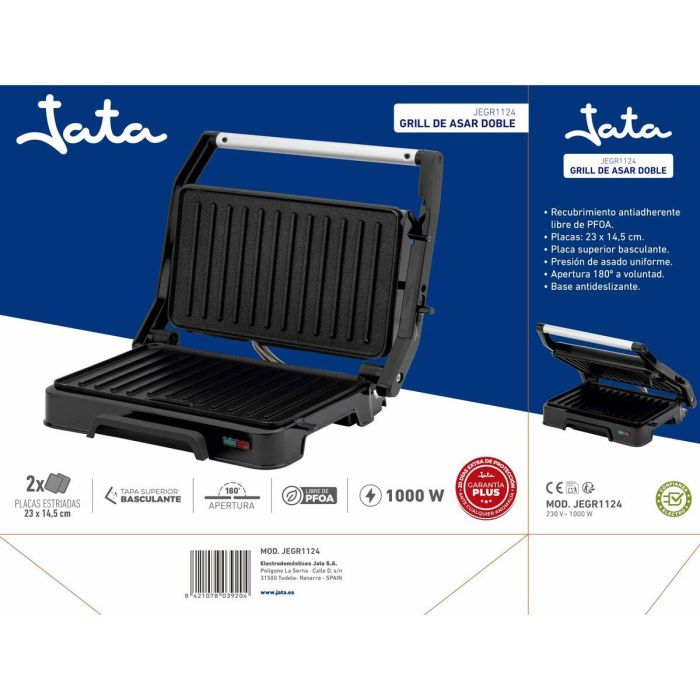 Plancha de Cocina JATA JEGR1124 Negro 1000 W 0 Plancha de Cocina JATA JEGR1124 Negro 1000 W 0