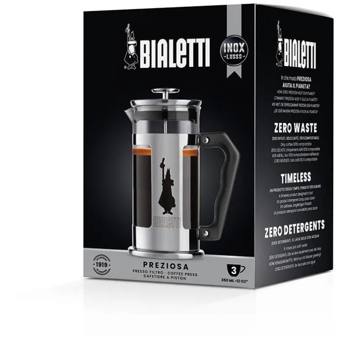 Bialetti 0003160/NP Cafetera de Prensa Francesa 350 ml Acero 5
