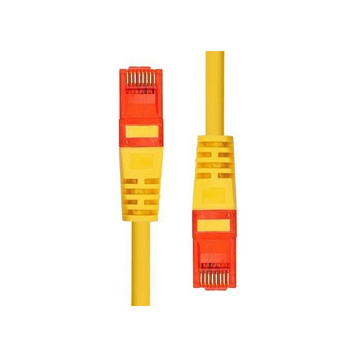 ProXtend Cable de Red Ethernet CAT6 U/UTP CCA PVC, Amarillo, 7m, AWG 26, con Alivio de Tensión y Protección de Pestillo 1