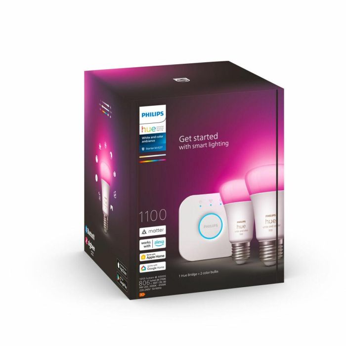 Philips Hue PHI8719514291492 White and Color Ambiance Bombilla LED E27 75W, Bluetooth, Compatible con Alexa, Google, HomeKit 2 Philips Hue PHI8719514291492 White and Color Ambiance Bombilla LED E27 75W, Bluetooth, Compatible con Alexa, Google, HomeKit 2
