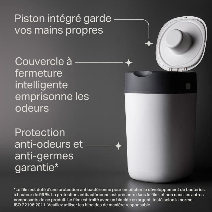Tommee Tippee FFP Contenedor de Pañales Twist & Click para Aislamiento de Olores, Envoltura Individual, 98% Plástico Reciclado, Blanco 2 Tommee Tippee FFP Contenedor de Pañales Twist & Click para Aislamiento de Olores, Envoltura Individual, 98% Plástico Reciclado, Blanco 2