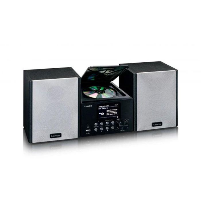 Lenco MC-250 Minicadena de Música Compacta con Bluetooth 5.0, Radio DAB+/FM, USB y Reproductor CD/MP3, Negro 2