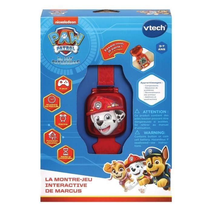 VTECH - PAW PATROL Reloj de Juego Interactivo de Marcus - Pantalla 3D Multifunción Parlante 1 VTECH - PAW PATROL Reloj de Juego Interactivo de Marcus - Pantalla 3D Multifunción Parlante 1