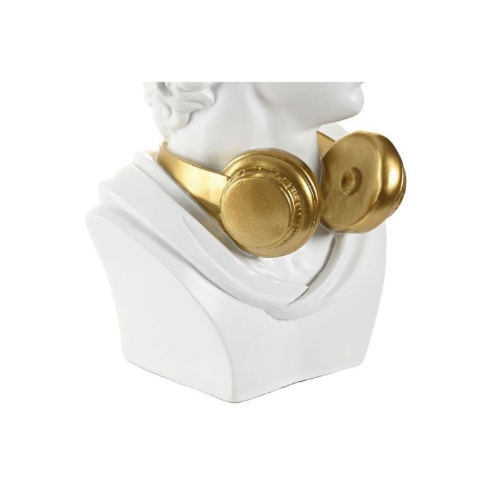 DKD Home Decor Busto Decorativo Moderno de Resina, Figura Estatuilla Blanco y Dorado, 30 cm de Alto x 16 cm de Largo x 19.5 cm de Ancho 2 DKD Home Decor Busto Decorativo Moderno de Resina, Figura Estatuilla Blanco y Dorado, 30 cm de Alto x 16 cm de Largo x 19.5 cm de Ancho 2