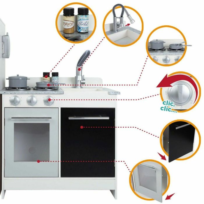 Cocina de Juguete Play & Learn Modern 95 x 95 x 30 cm 3 Cocina de Juguete Play & Learn Modern 95 x 95 x 30 cm 3
