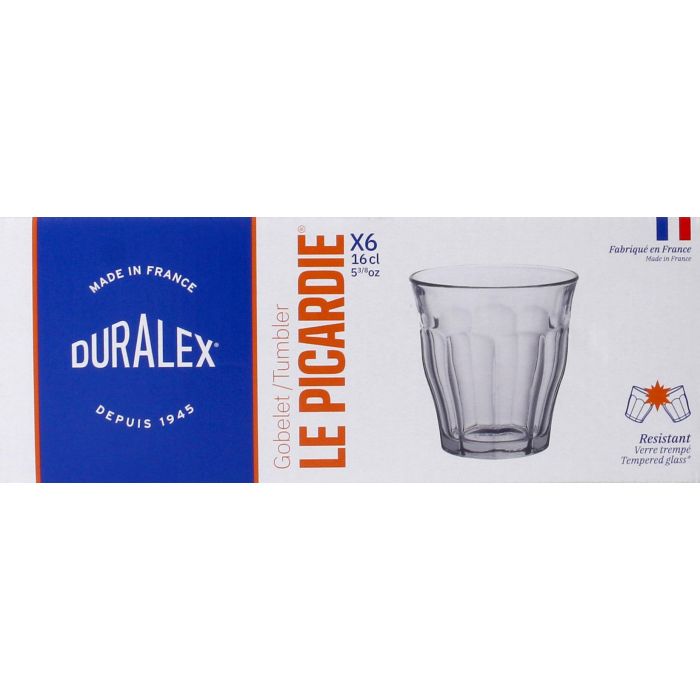 Duralex Set 6 Vasos Transparentes 16Cl Picardie (12 Cajas) 1