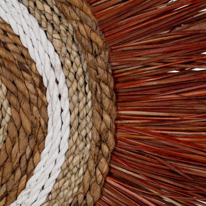 Mural Pared Fibra Natural Decoración 55 X 3 X 55 cm