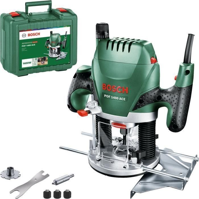 Bosch POF 1400 ACE Fresadora con tope de profundidad ajustable 8 grados y kit de accesorios 0 Bosch POF 1400 ACE Fresadora con tope de profundidad ajustable 8 grados y kit de accesorios 0