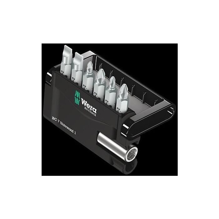 Wera 05056295001 Bit-Check 7 Universal 1, set de 6 puntas, 25 mm 0 Wera 05056295001 Bit-Check 7 Universal 1, set de 6 puntas, 25 mm 0