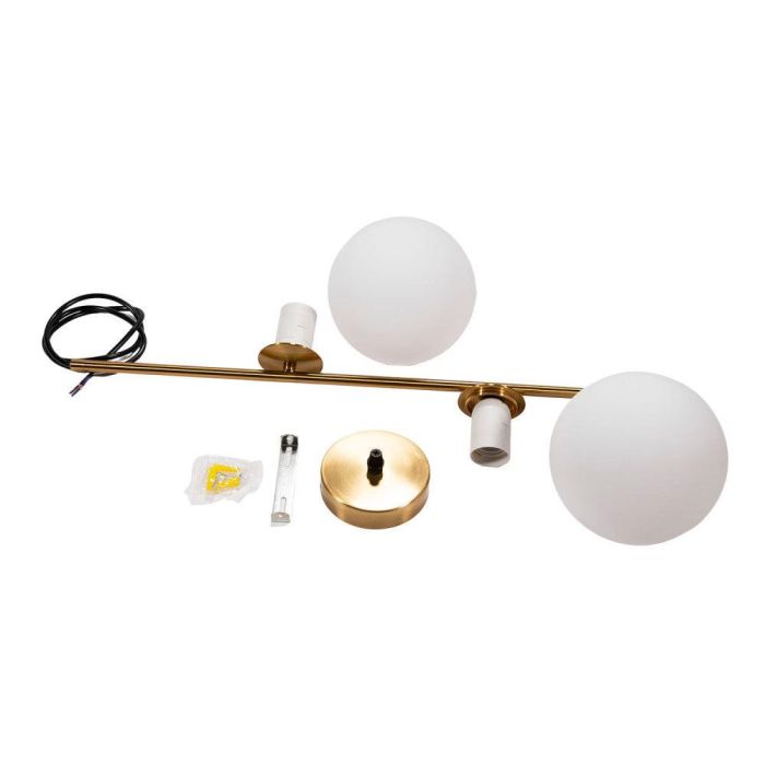 Pali SKD-P80032 Lámpara Colgante de Metal y Cristal, Diseño Elegante, compatible LED E27, para Salones, Dormitorios y Comedores 6