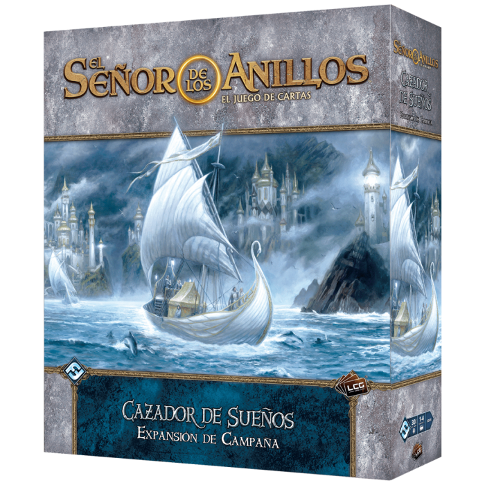 Fantasy Flight Games MEC111ES El Señor de los Anillos LCG Cazador de Sueños Expansión de Campaña Juego de Mesa Español