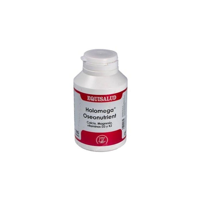 Holomega Oseonutrient 180 Cápsulas | Alto Calcio, Magnesio y Vitaminas K2 D3 para Huesos | Apto Vegetarianos