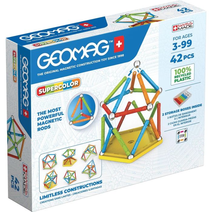 Geomag GEO0871772003830 Super Color Reciclado 42 piezas multicolor 14 Geomag GEO0871772003830 Super Color Reciclado 42 piezas multicolor 14