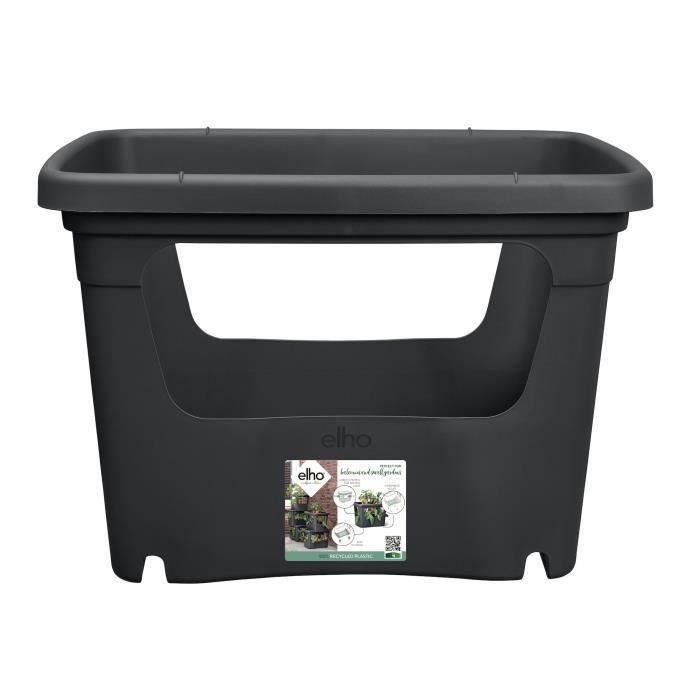 ELHO - Maceta - Green Basics Stack & Grow Large - Living Black - Exterior - L 35.1 x W 50.9 x H 35.7 cm ELHO - Maceta - Green Basics Stack & Grow Large - Living Black - Exterior - L 35.1 x W 50.9 x H 35.7 cm