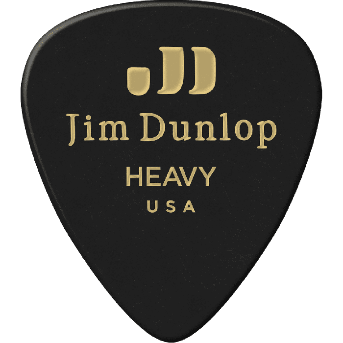 Dunlop Pack 12 Púas Genuine Celluloid Classic Negro - Heavy