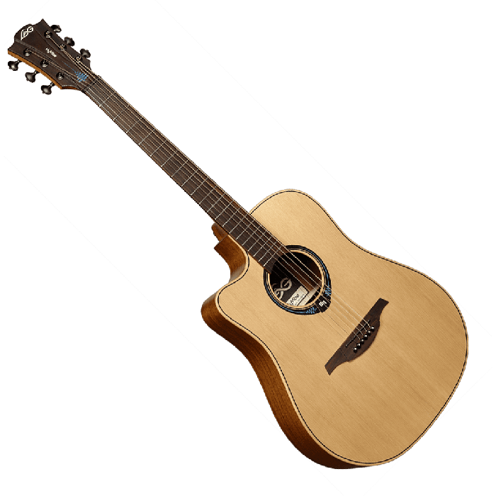 Guitarra Acústica Lâg Dreadnought Hyvibe 10 A/E Cutaway Con Funda Delux - Zurdos 3