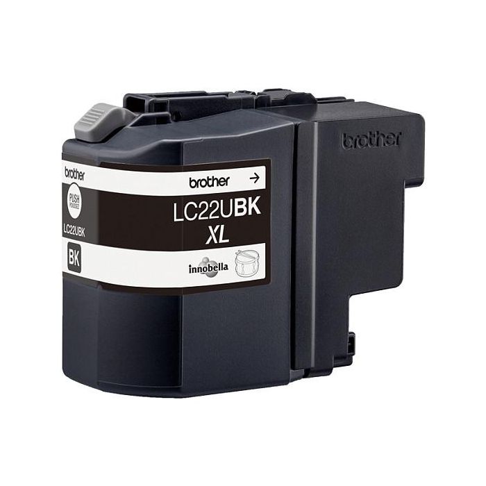 Brother LC22UBK Tinta Negra XL Alto Rendimiento Pigmento 2400 Páginas Original Pack Individual para DCP-J785DW MFC-J985DW 2